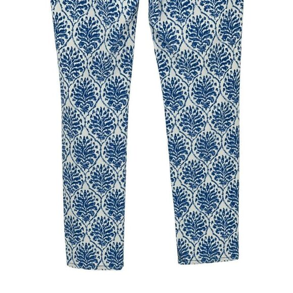 J. McLaughlin Lexi Jeans Slim Straight Leg Stretch Women 10 Blue White - Picture 3 of 10